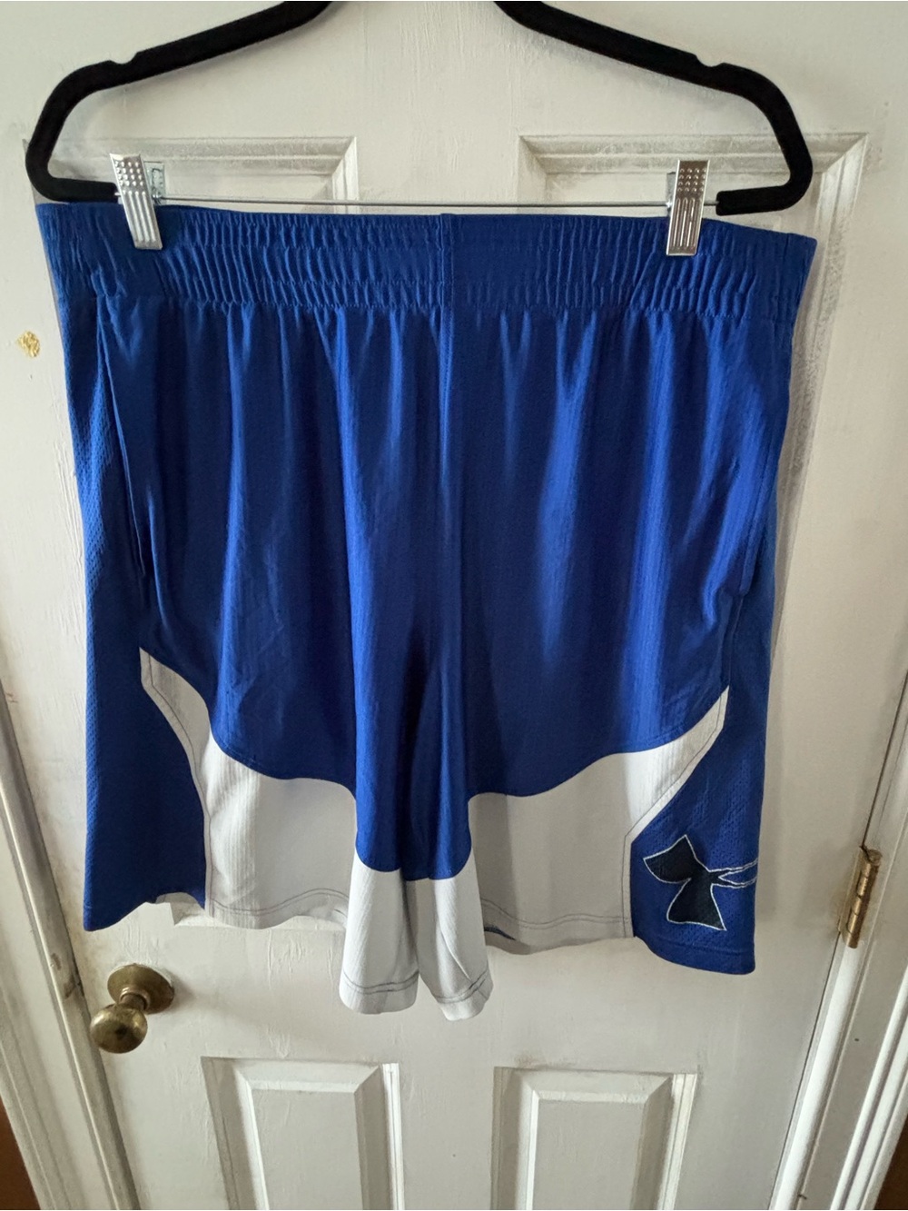 Under Armour Royal Blue and White Men's Training Shorts - Picture 10 of 10